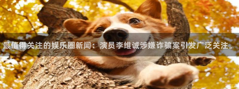 聚富welcome体育网页版入口：最值得关注的娱乐圈新闻：演员李维诚涉嫌诈骗案引发广泛关注。