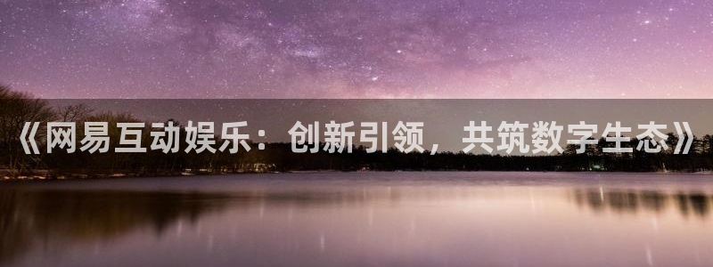 聚富welcome体育凯捷平台注册：《网易互动娱乐：创新引领，共筑数字生态》