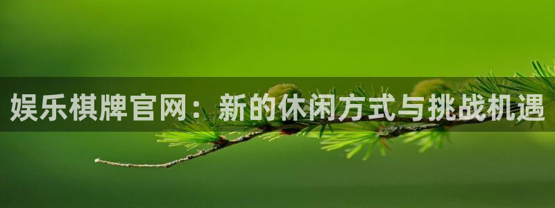 聚富welcome体育1招商：娱乐棋牌官网：新的休闲方式与挑战机遇